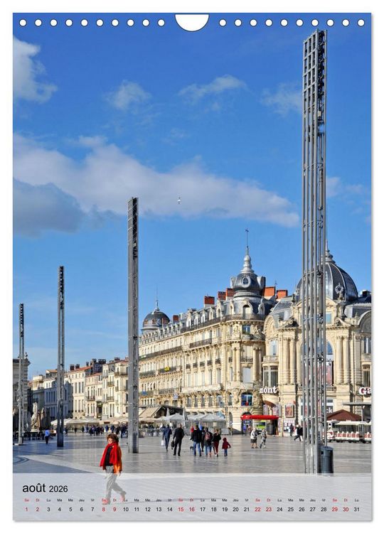 Produktbild: Cit&eacute;s de France (Calendrier mural 2026 DIN A4 horizontal), CALVENDO calendrier mensuel