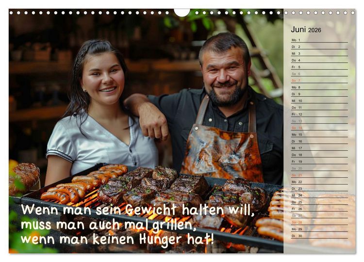 Produktbild: Lieblingshobby Grillen (Wandkalender 2026 DIN A3 quer), CALVENDO Monatskalender