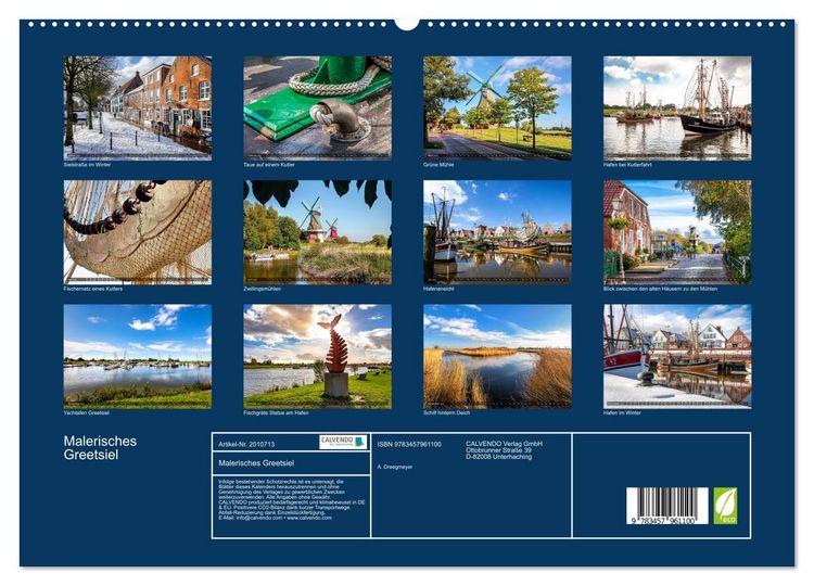 Produktbild: Malerisches Greetsiel (hochwertiger Premium Wandkalender 2026 DIN A2 quer), Kunstdruck in Hochglanz