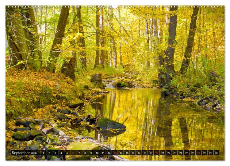 Produktbild: M&uuml;hltal Eisenberg (hochwertiger Premium Wandkalender 2026 DIN A2 quer), Kunstdruck in Hochglanz