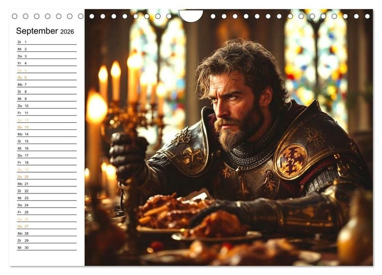 Produktbild: Rittertum und Mythos &ndash; Das Zeitalter der Ehre (Wandkalender 2026 DIN A4 quer), CALVENDO Monatskalender