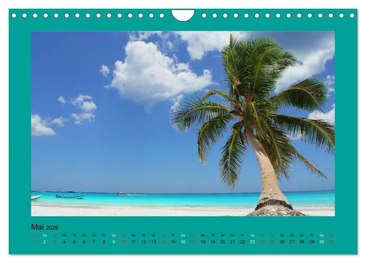 Produktbild: Die sch&ouml;nsten Str&auml;nde Karibik (Wandkalender 2026 DIN A4 quer), CALVENDO Monatskalender