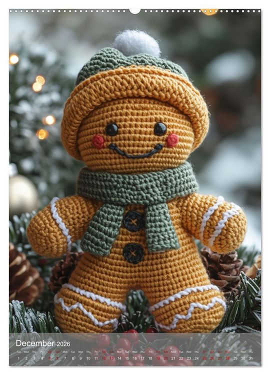 Produktbild: CROCHET ANIMALS (Wall Calendar 2026 DIN A2 portrait), CALVENDO 12 Month Wall Calendar
