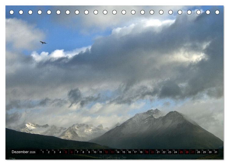 Produktbild: Patagonien mit Feuerland (Tischkalender 2026 DIN A5 quer), CALVENDO Monatskalender