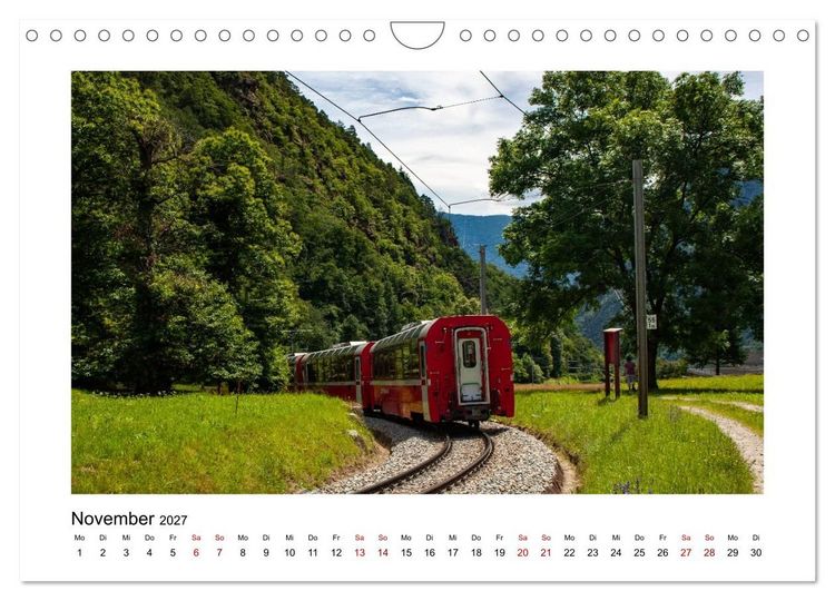 Produktbild: Die Rh&auml;tische Bahn - Ein Kurztrip in die Schweiz (Wandkalender 2027 DIN A4 quer), CALVENDO Monatskalender