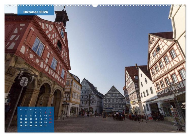 Produktbild: Kontraste Waiblingen (Wandkalender 2026 DIN A2 quer), CALVENDO Monatskalender