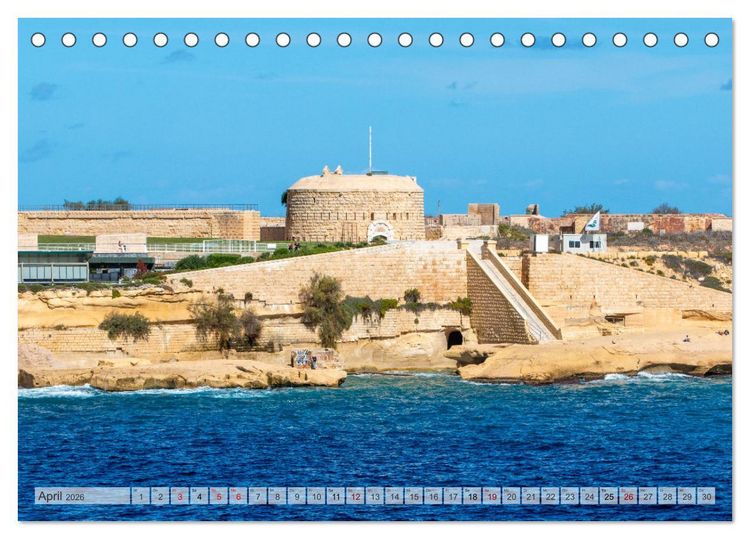 Produktbild: Malta - Wo Geschichte lebendig ist (Tischkalender 2026 DIN A5 quer), CALVENDO Monatskalender