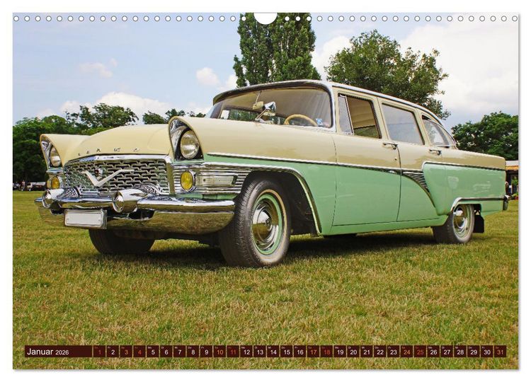 Produktbild: Damals war's - Oldtimer der F&uuml;nfziger bis Achtziger Jahre (Wandkalender 2026 DIN A3 quer), CALVENDO Monatskalender