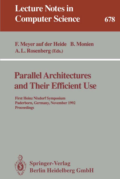 Produktbild: Parallel Architectures and Their Efficient Use