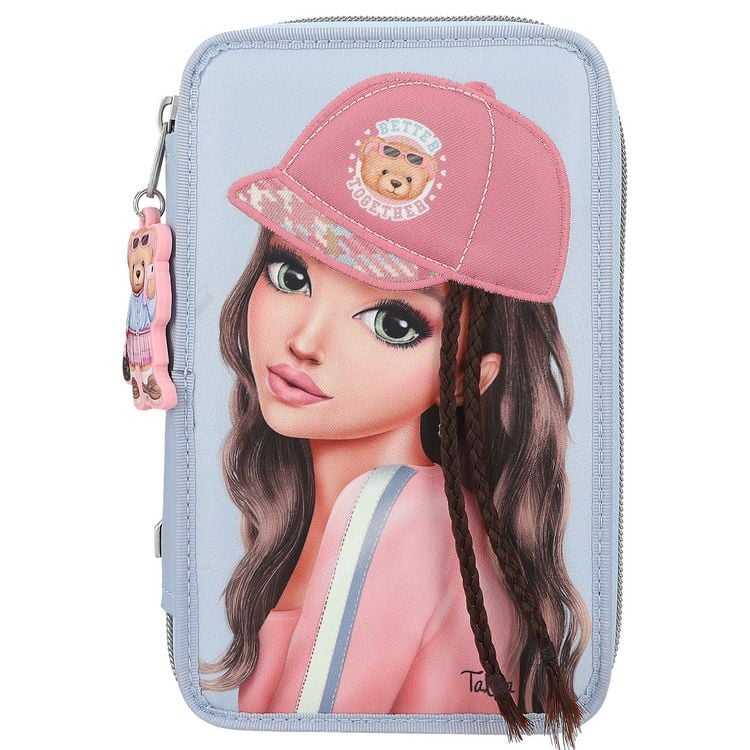 Produktbild: TOPModel 3 Fach Federtasche mit Applikation TEAM TEDDY
