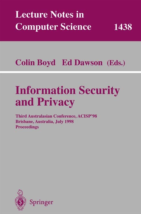Produktbild: Information Security and Privacy
