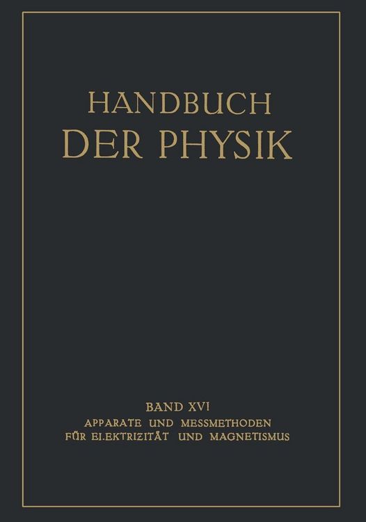 Produktbild: Apparate und Messmethoden f&uuml;r Elektrizit&auml;t und Magnetismus