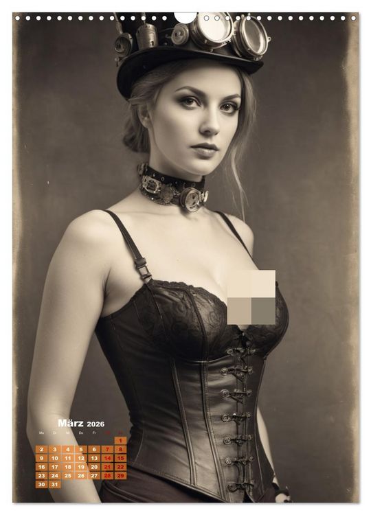 Produktbild: Steampunk erotisch (Wandkalender 2026 DIN A3 hoch), CALVENDO Monatskalender