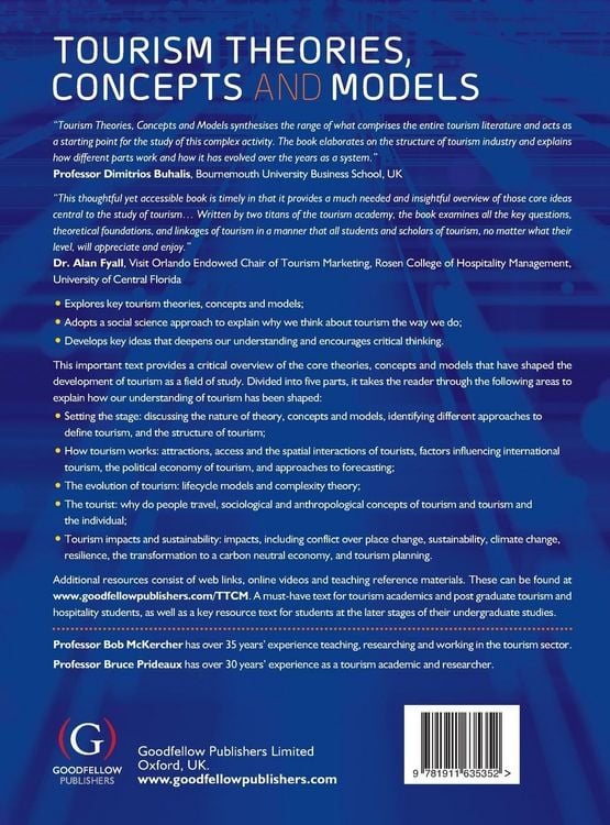 Produktbild: Tourism Theories, Concepts and Models