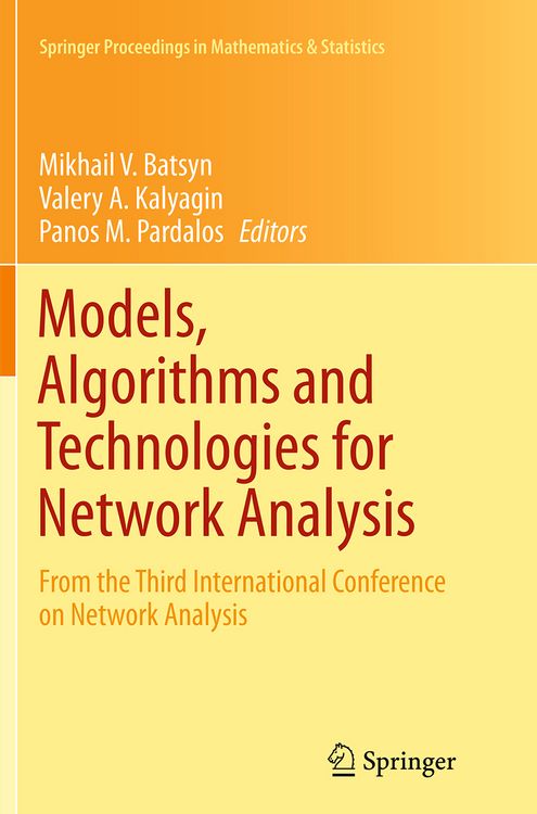 Produktbild: Models, Algorithms and Technologies for Network Analysis