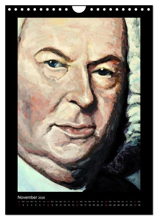 Produktbild: Pop Art Famous composers (Wall Calendar 2026 DIN A4 portrait), CALVENDO 12 Month Wall Calendar
