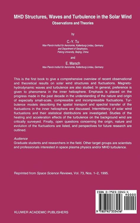Produktbild: MHD Structures, Waves and Turbulence in the Solar Wind