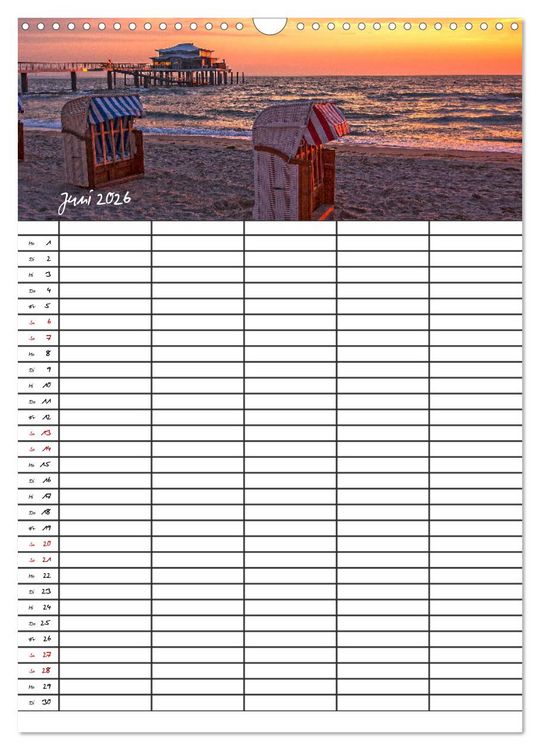 Produktbild: Timmendorfer Strand - Ostsee Urlaubsparadies (Wandkalender 2026 DIN A3 hoch), CALVENDO Monatskalender