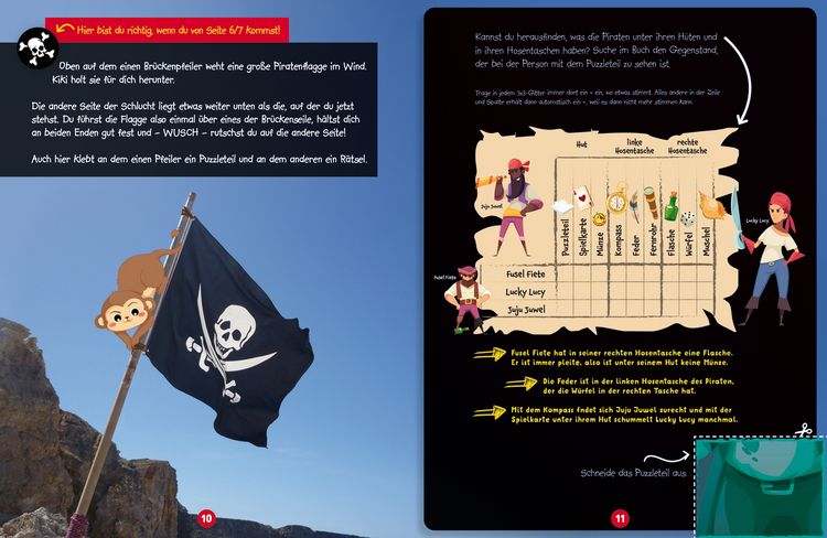 Produktbild: Abenteuer Escape. Ein R&auml;tselheft. Die Schatzinsel - Wer findet den Piratenschatz?