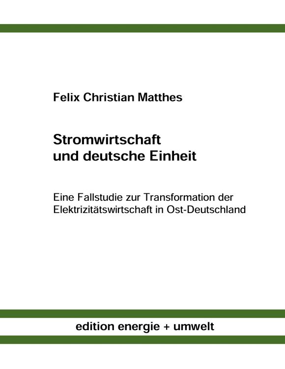 Produktbild: Stromwirtschaft und deutsche Einheit