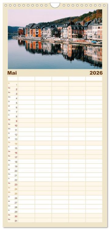 Produktbild: Familienplaner 2026 - Belgien - Bezaubernde Natur und eindrucksvolle St&auml;dte. mit 5 Spalten (Wandkalender, 21 x 45 cm) CALVENDO