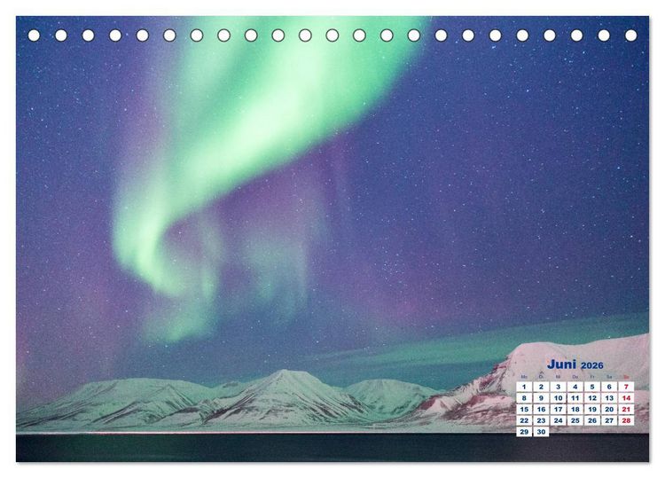 Produktbild: Faszinierende Lichterscheinungen am Himmel - Polarlichter (Tischkalender 2026 DIN A5 quer), CALVENDO Monatskalender