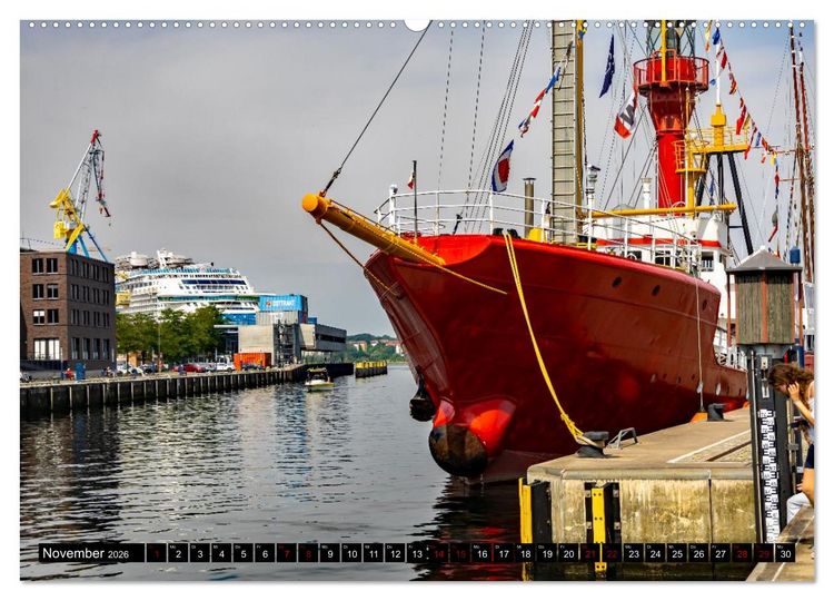 Produktbild: Feuerschiff Elbe 1 - In der Hansestadt Wismar (Wandkalender 2026 DIN A2 quer), CALVENDO Monatskalender