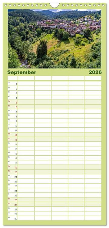 Produktbild: Familienplaner 2026 - Schwarzwald - Das Murgtal mit 5 Spalten (Wandkalender, 21 x 45 cm) CALVENDO