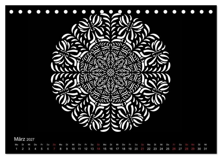 Produktbild: Entspannung und Ruhe durch Mandalas (Tischkalender 2027 DIN A5 quer), CALVENDO Monatskalender