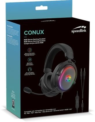 Produktbild: SPEEDLINK CONUX RGB Stereo Gaming Headset - for PC/PS5/PS4/Xbox SeriesX/S/Switch 2/Switch/OLED/Lite , black