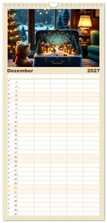 Produktbild: Familienplaner 2027 - Leben in einer Box mit 5 Spalten (Wandkalender, 21 x 45 cm) CALVENDO