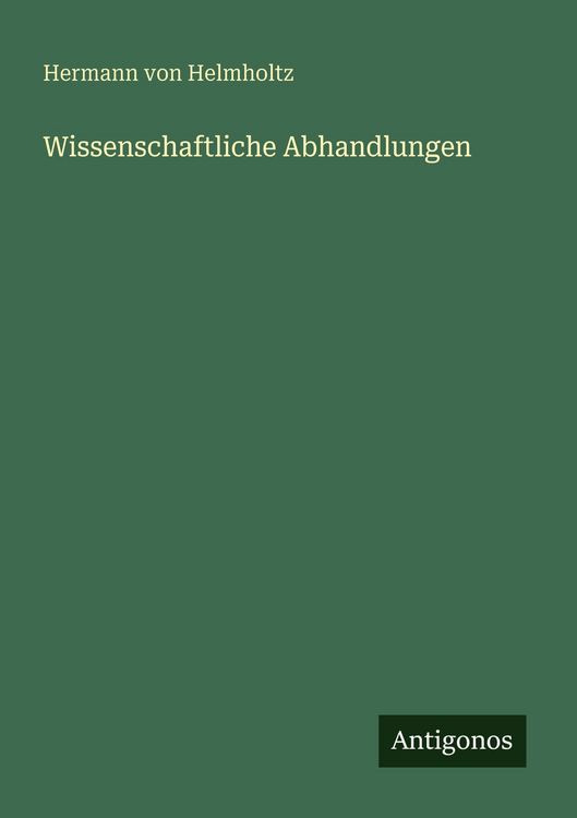 Produktbild: Wissenschaftliche Abhandlungen