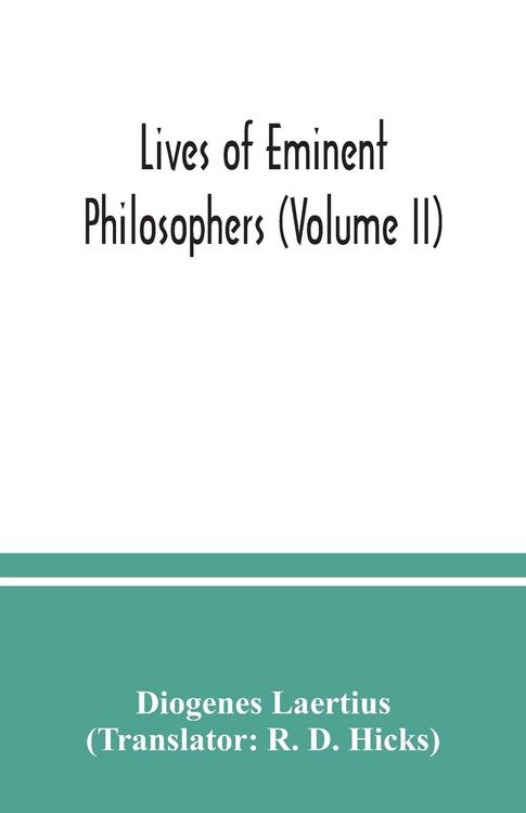 Produktbild: Lives of eminent philosophers (Volume II)