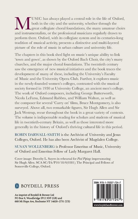 Produktbild: Music in Twentieth-Century Oxford