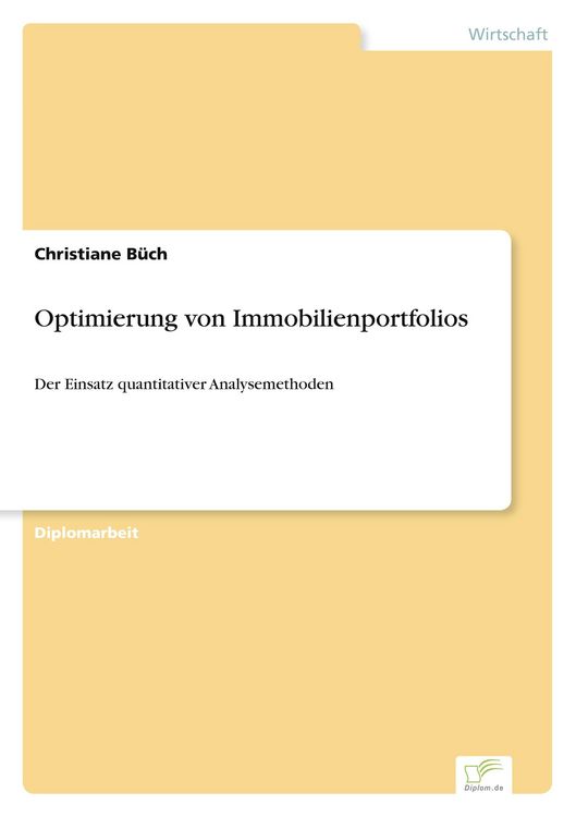 Produktbild: Optimierung von Immobilienportfolios