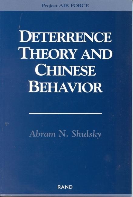 Produktbild: Deterrence Theory and Chinese Behavior