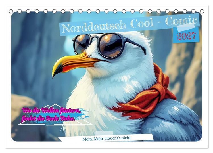 Produktbild: Norddeutsch Cool - Comic (Tischkalender 2027 DIN A5 quer), CALVENDO Monatskalender