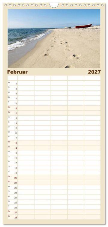Produktbild: Familienplaner 2027 - R&uuml;gen PUR mit 5 Spalten (Wandkalender, 21 x 45 cm) CALVENDO