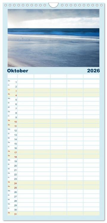 Produktbild: Familienplaner 2026 - Farben der Ostsee mit 5 Spalten (Wandkalender, 21 x 45 cm) CALVENDO
