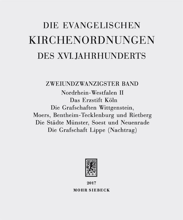 Produktbild: Die evangelischen Kirchenordnungen des XVI. Jahrhunderts