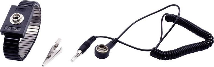 Produktbild: Quadrios ESD-Handgelenkband Schwarz Druckknopf 10mm