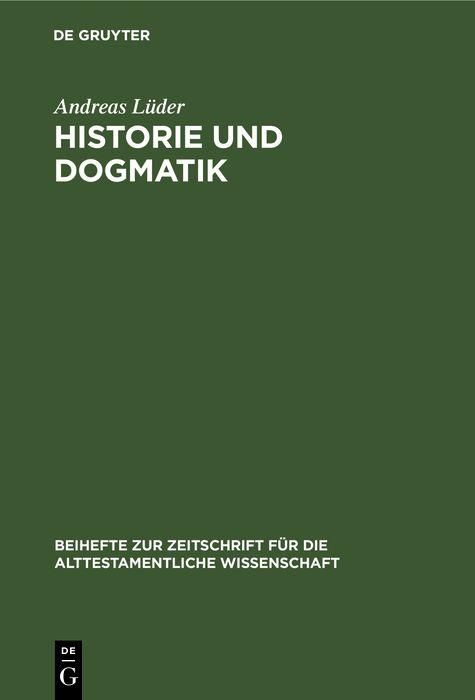 Produktbild: Historie und Dogmatik