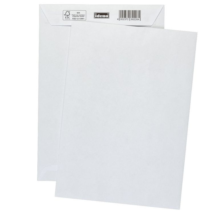 Produktbild: Idena Versandtaschen ohne Fenster haftklebend 90g/m&sup2; wei&szlig; DIN C5 10 St&uuml;ck