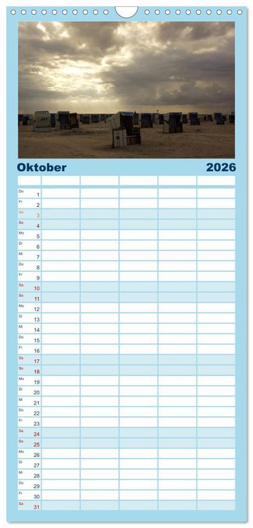 Produktbild: Familienplaner 2026 - St. Peter Ording 2026 mit 5 Spalten (Wandkalender, 21 x 45 cm) CALVENDO
