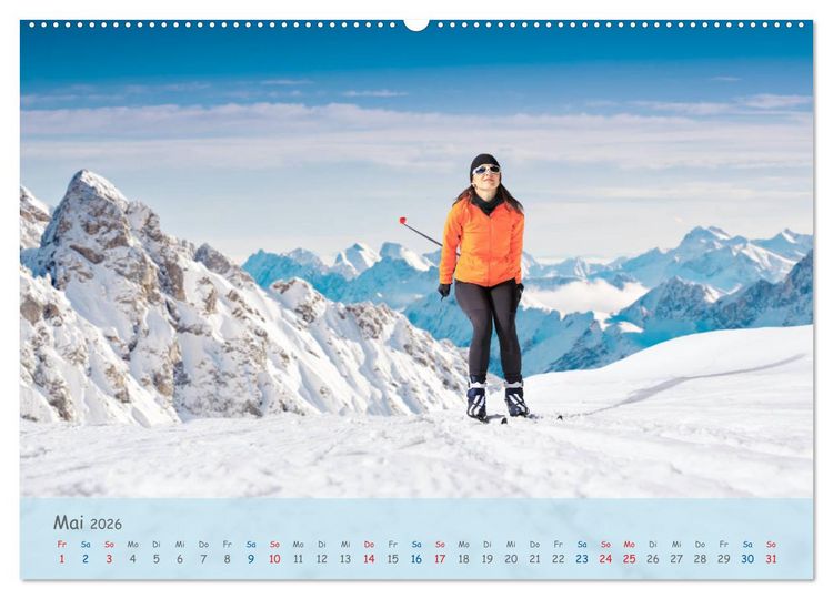 Produktbild: Langlaufen - f&uuml;r K&ouml;rper und Seele (Wandkalender 2026 DIN A2 quer), CALVENDO Monatskalender