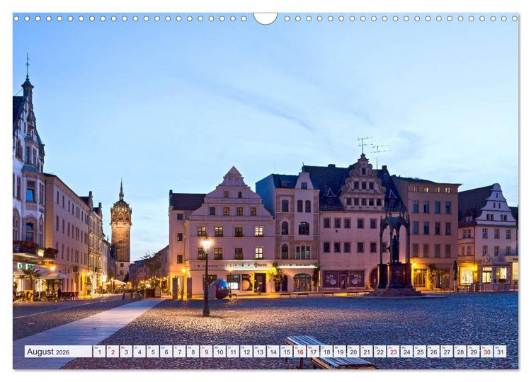 Produktbild: Lutherstadt Wittenberg - Die Wirkst&auml;tte des rebellischen Martin Luther (Wandkalender 2026 DIN A3 quer), CALVENDO Monatskalender