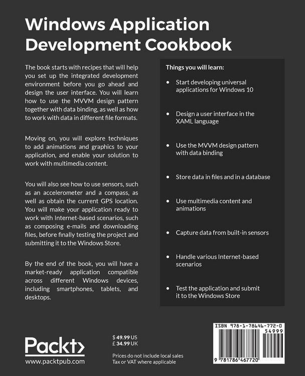 Produktbild: Windows Application Development Cookbook