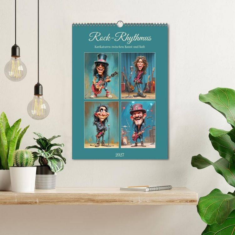 Produktbild: Rock-Rhythmus. Karikaturen zwischen Kunst und Kult (Wandkalender 2027 DIN A3 hoch), CALVENDO Monatskalender