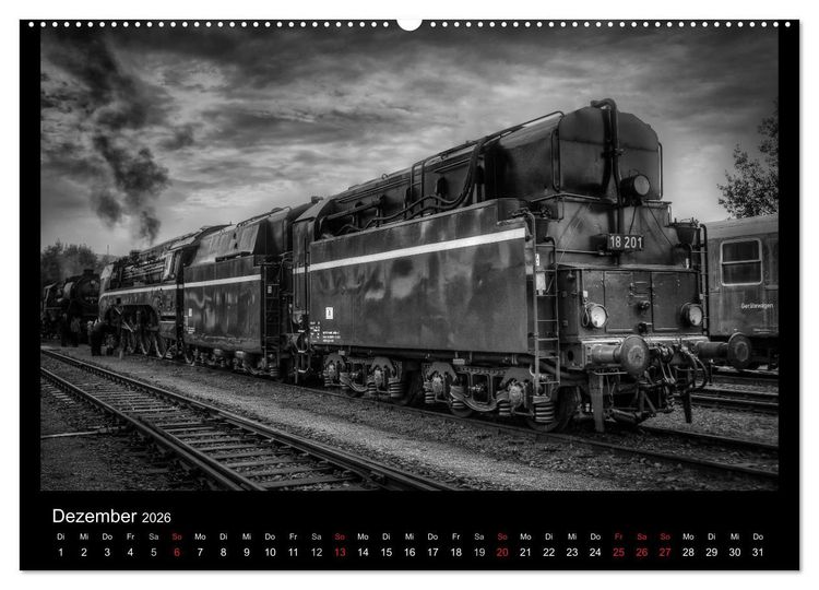 Produktbild: Dampflokomotiven (Wandkalender 2026 DIN A2 quer), CALVENDO Monatskalender