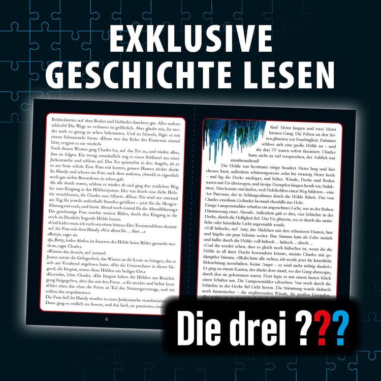 Produktbild: Krimipuzzle Die drei ??? Echo der Finsternis
